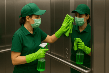 how to clean a commercial lift