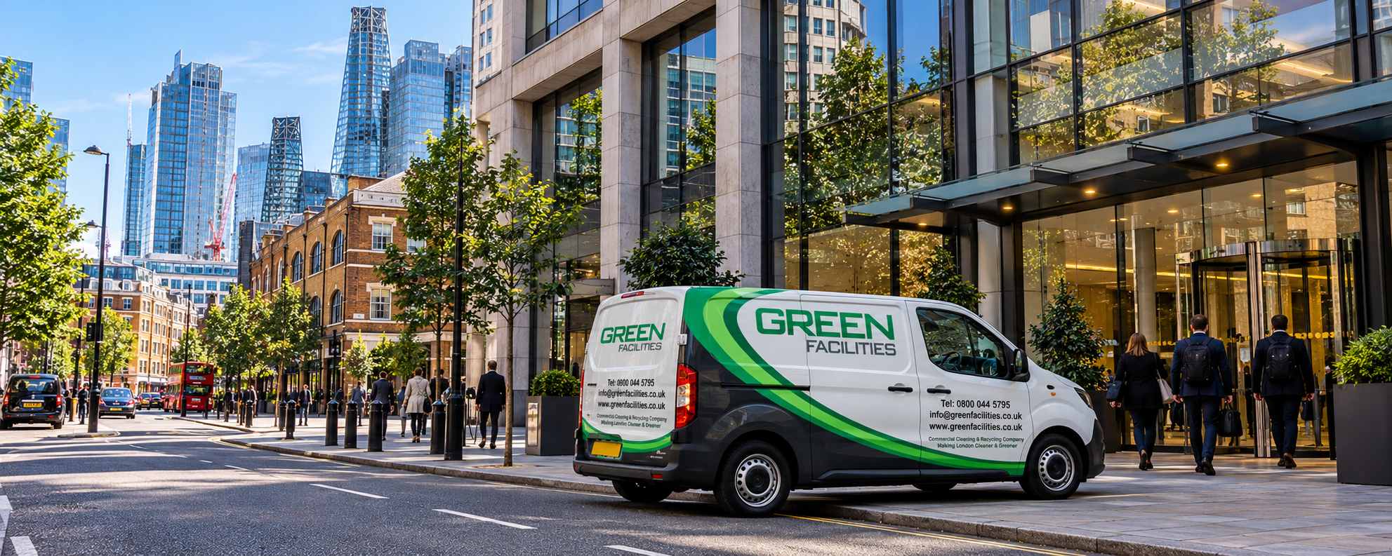 Green Facilities Van in London’s Financial District 1